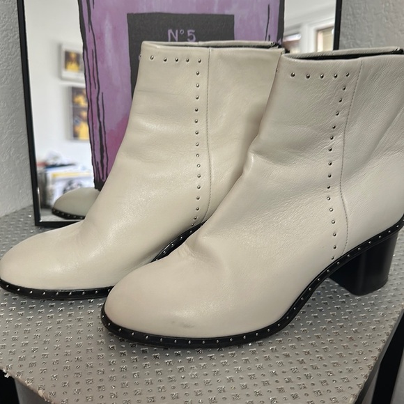 rag & bone Shoes - RAG & BONE Rover Leather Ankle Booties, Size 37.5